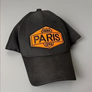 Black Cap with orange Paris patch